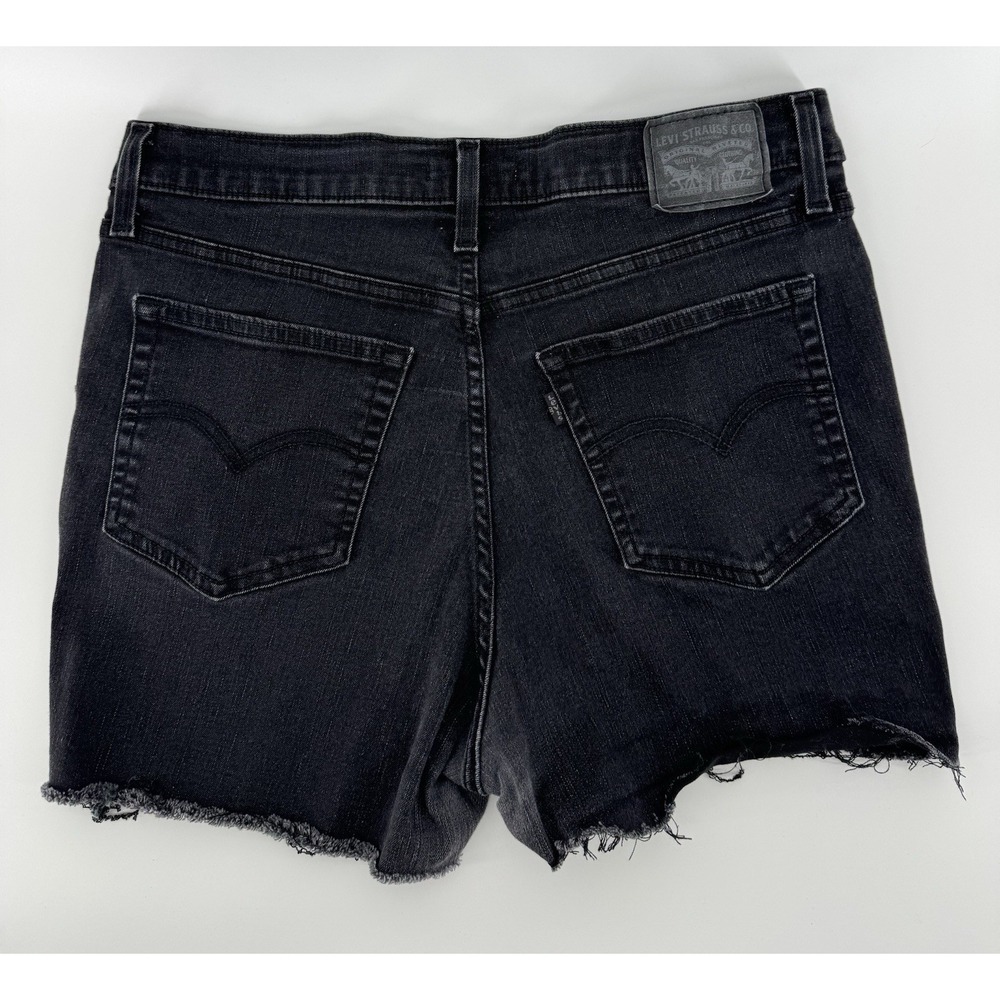 Levi's 720 Women's High Rise Skinny Cut Off Denim Shorts Distressed Size‎ 32W